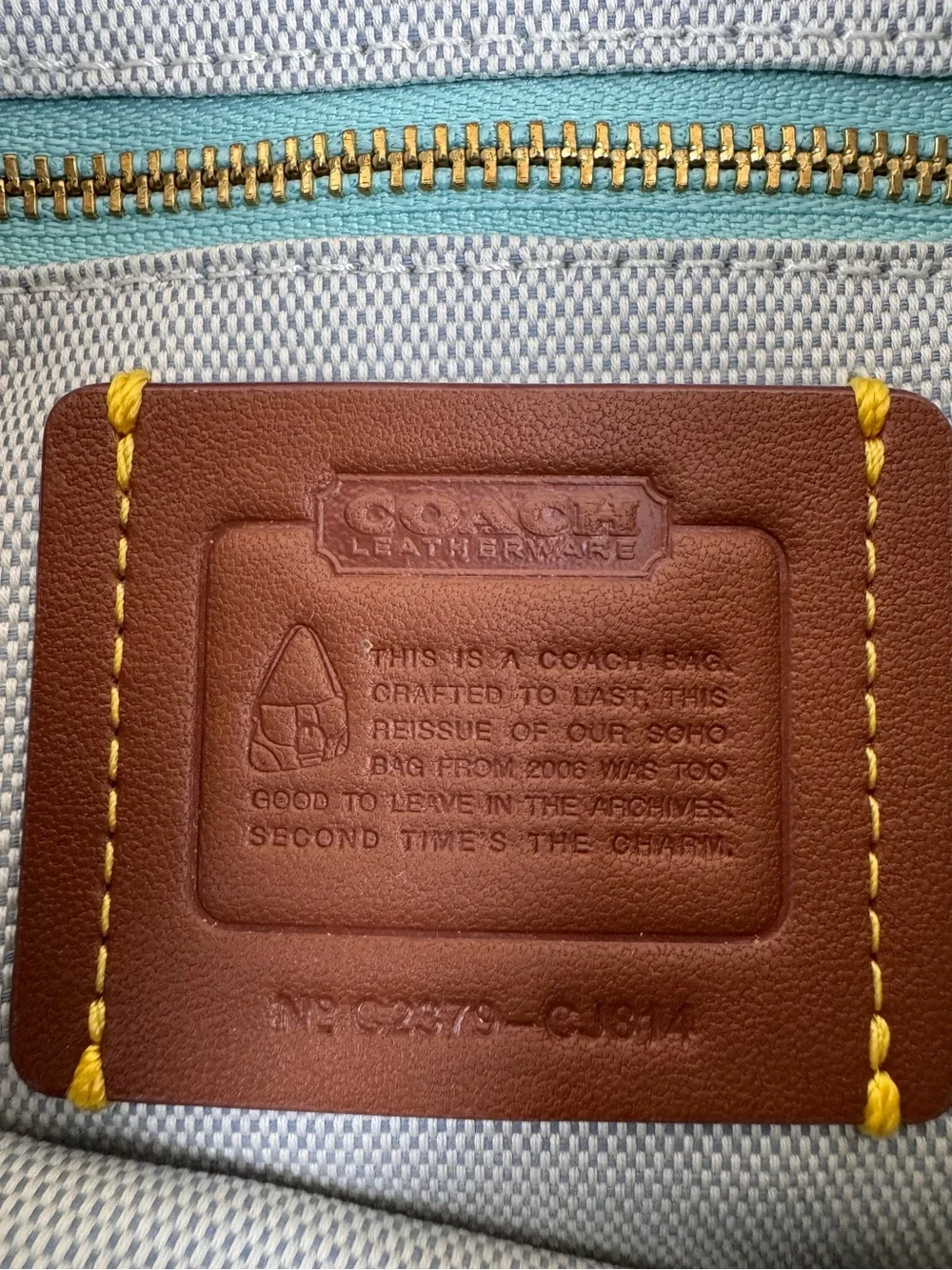 Coach The SoHo Flap Limited Re-Edition 2006 in Jacquard Blue
